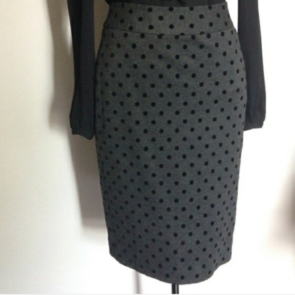 WHBM polka dot pencil skirt